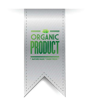 organic product banner sign illustration design over a white backgroundのイラスト素材