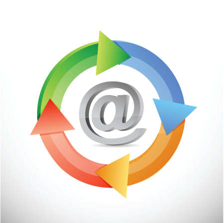 internet color cycle illustration design over a white backgroundのイラスト素材