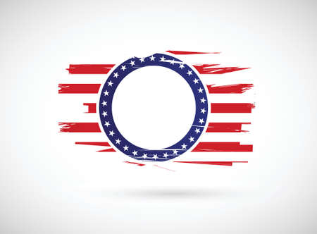 old us history flag illustration design over a white backgroundのイラスト素材