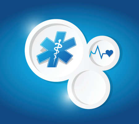 medical symbol circle concept illustration design over a blue backgroundのイラスト素材