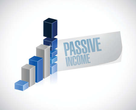 passive income business sign concept illustration design over white backgroundのイラスト素材