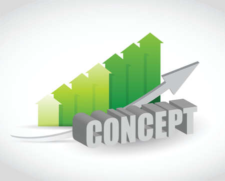 concept color graph sign concept illustration design over whiteのイラスト素材