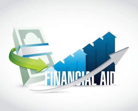 financial Aid business graph sign concept illustration design graphicのイラスト素材
