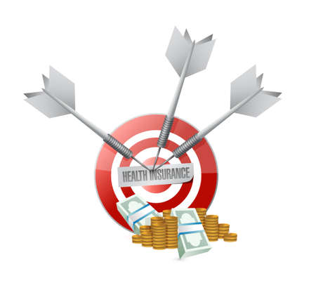 health insurance target sign concept illustration design graphicのイラスト素材