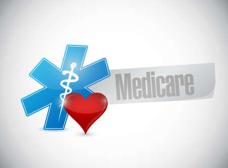 Medicare medical symbol sign illustration design over whiteのイラスト素材