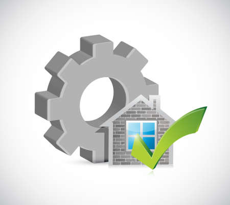 real estate home approve envelopes illustration design graphic over a white backgroundのイラスト素材