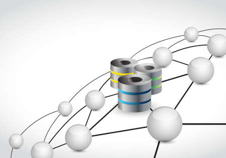 servers link sphere network connection concept illustration design graphic backgroundのイラスト素材