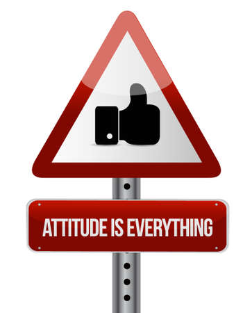 attitude is everything like road sign concept illustration design iconのイラスト素材