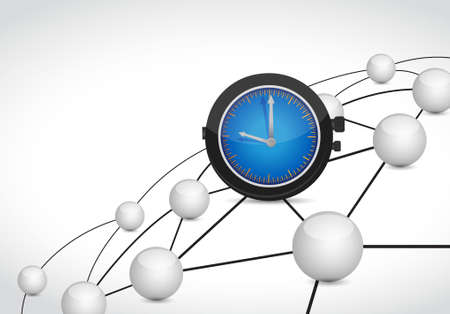 time link sphere network connection concept illustration design graphic background