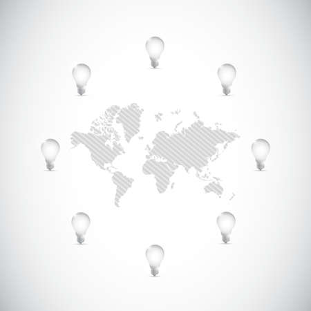 ideas around the globe concept illustration designのイラスト素材