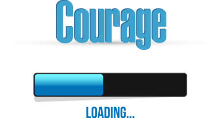 courage loading bar sign concept illustration design graphicのイラスト素材