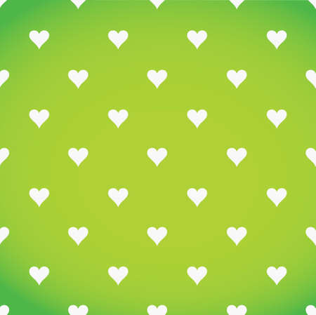 white hearts patter over a green background illustration designのイラスト素材