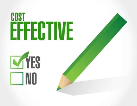 Cost effective approval sign concept illustration design graphicのイラスト素材