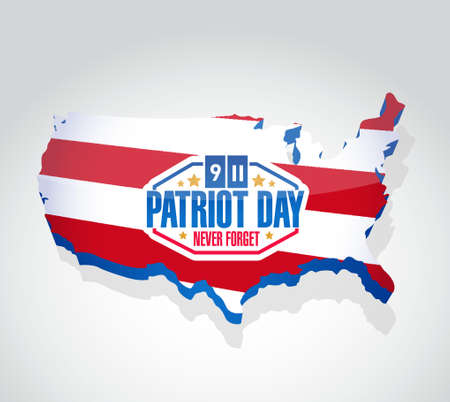 patriot day us map illustration design graphicのイラスト素材