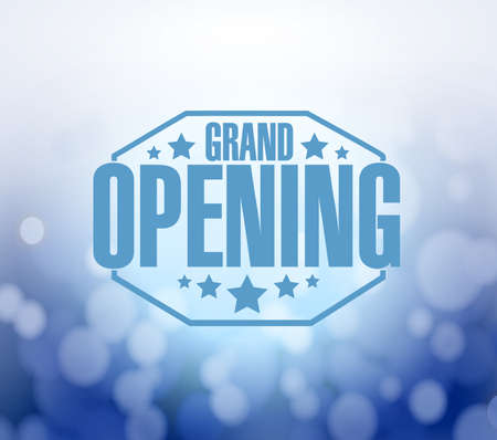 grand opening blue bokeh background illustration designの写真素材