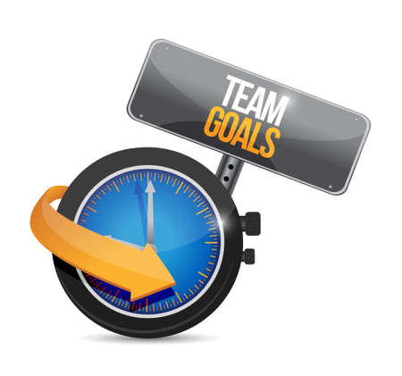 Team goals watch sign concept illustration design graphicのイラスト素材