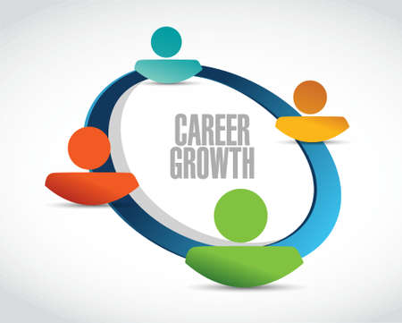 Career Growth network sign concept illustration design graphicのイラスト素材
