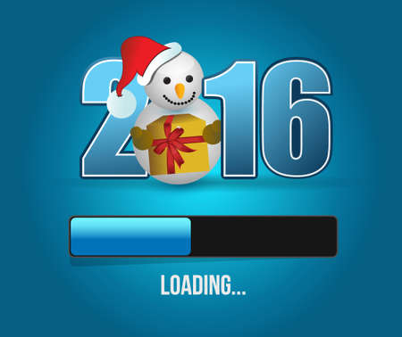2016 waiting for christmas illustration design over a blue background