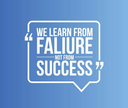 we learn from failure not from success quote illustration design graphicのイラスト素材