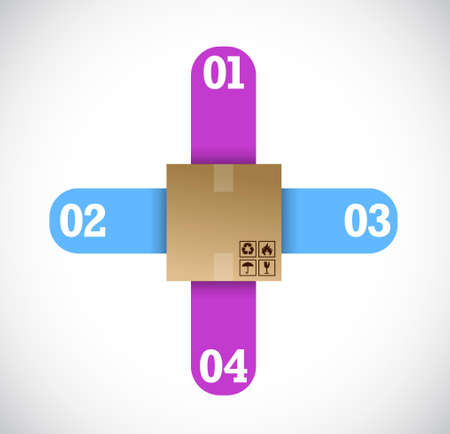 blank shipping box graphic concept. illustration design graphicのイラスト素材