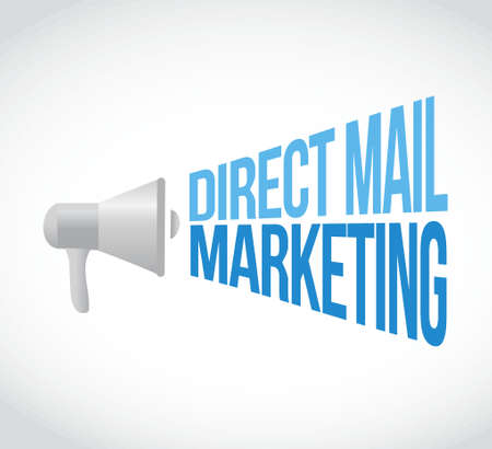 direct mail marketing megaphone message concept illustration design graphicのイラスト素材