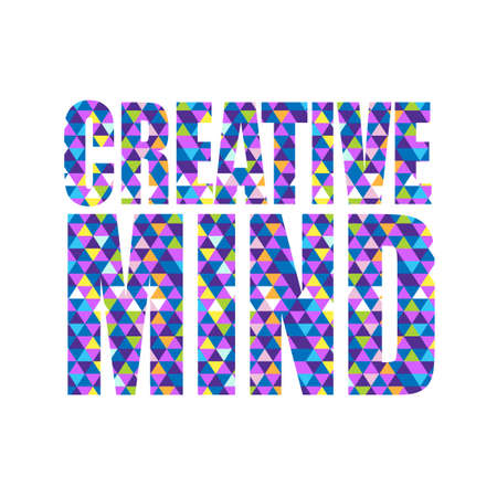triangle shape creative mind text pattern background illustration design graphicのイラスト素材