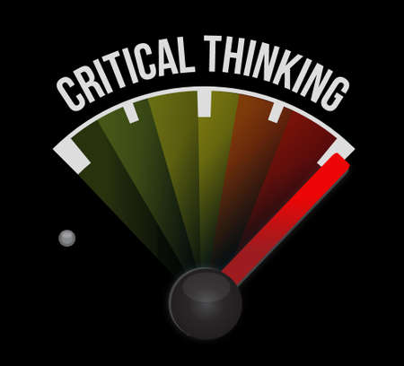 Critical Thinking meter sign illustration design graphic