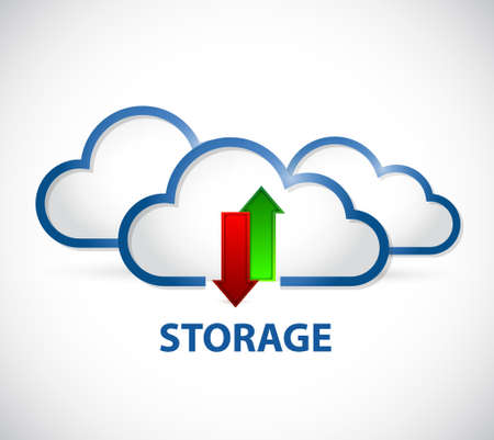 cloud computing server storage illustration design graphicのイラスト素材