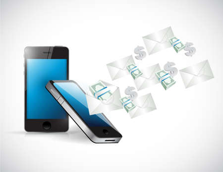 managing business over the phone. illustration design graphicのイラスト素材