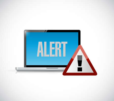 computer alert warning concept illustration design graphic
