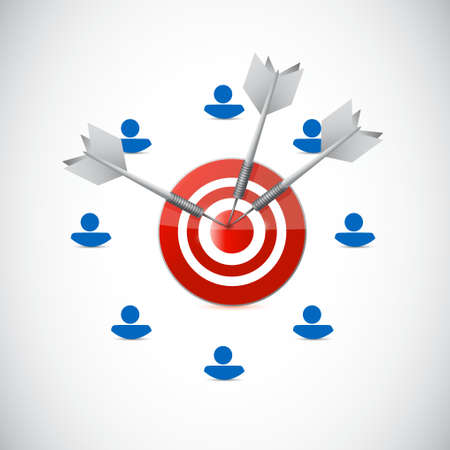 people target network illustration design over a white backgroundの写真素材