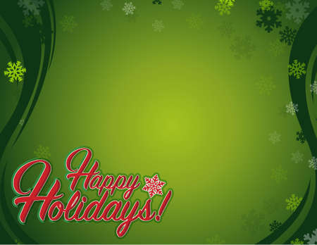 Happy holidays sign red snowflake background illustration graphicsのイラスト素材
