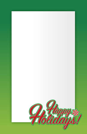 Happy holidays sign red snowflake background illustration graphicsのイラスト素材