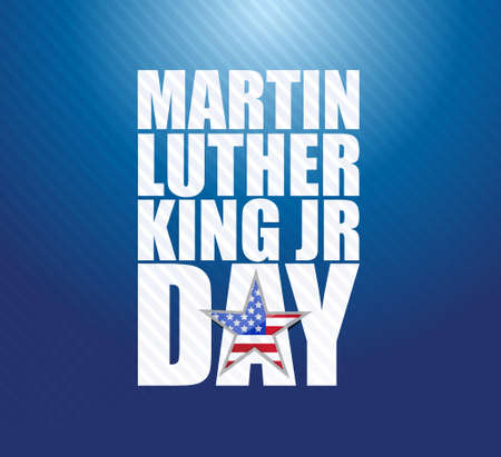 Martin Luther King JR day sign blue background illustrationのイラスト素材
