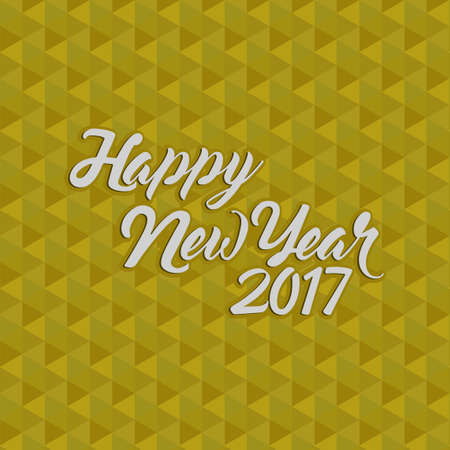 happy new year 2017 gold illustration design background