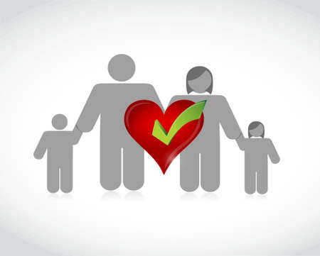 family health coverage concept illustration design graphic isolated over whiteのイラスト素材
