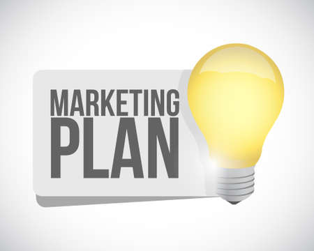 marketing plan light bulb sign concept illustration design graphicのイラスト素材