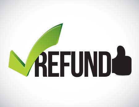 Refund approved concept illustration graphic isolated over whiteのイラスト素材