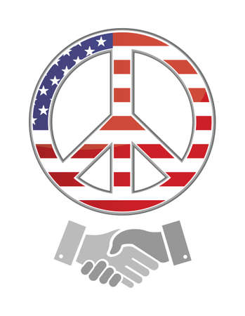 United states peace. america handshake concept illustration design graphicのイラスト素材