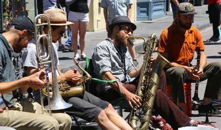 NEW ORLEANS - MAY 5, 2017 - Street performers in the streets of New Orleans USAのeditorial素材