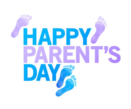 happy parents day sign. happy feet illustration design graphicのイラスト素材