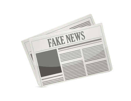fake news newspaper illustration design icon isolated over whiteのイラスト素材