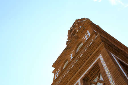 Traditional old spanish brick building. Spain, Andaluciaの写真素材