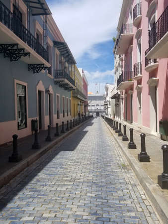 Old town San Juan, Puerto Rico. La Fortaleza Street