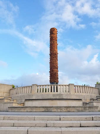 Totem in old San Juan. Colonial architecture in San Juan, Puerto Ricoの写真素材