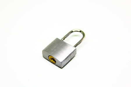 Open padlock security concept isolated on a white background.