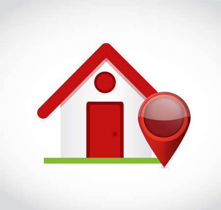 House location marker over a white backgroundのイラスト素材