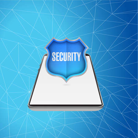 Smartphone network isolated over a blue background