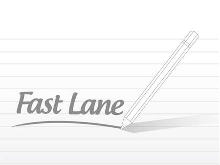 Fast lane Pencil message concept illustration isolated over a white backgroundのイラスト素材
