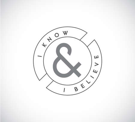I Know, I Believe puzzle pieces union concept. infographic illustration stampのイラスト素材